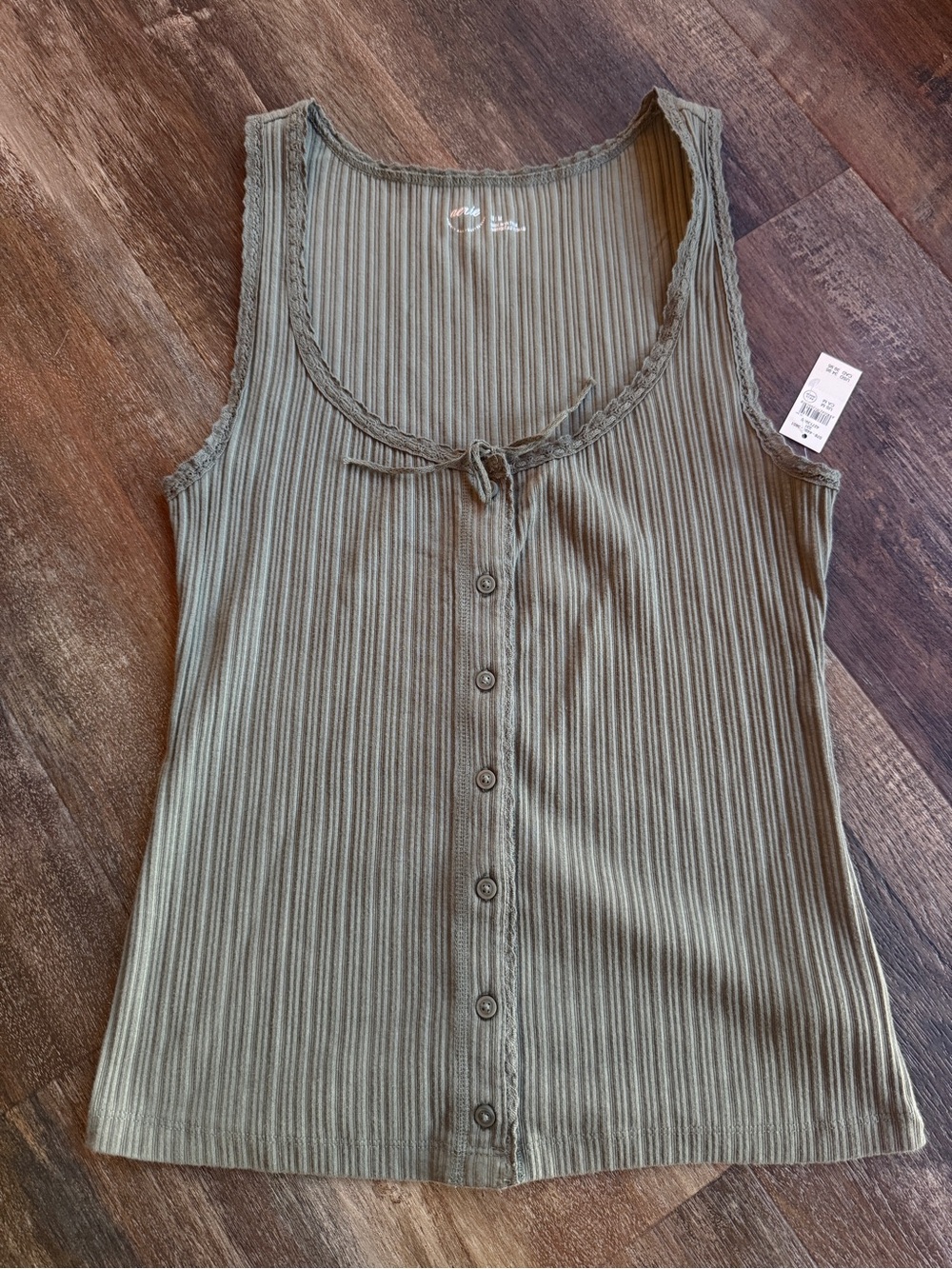 Aerie Sneak Peek Tank Top Ribbed NWT Medium